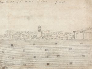 Fra toppen af arenaen, Verona af John Robert Cozens